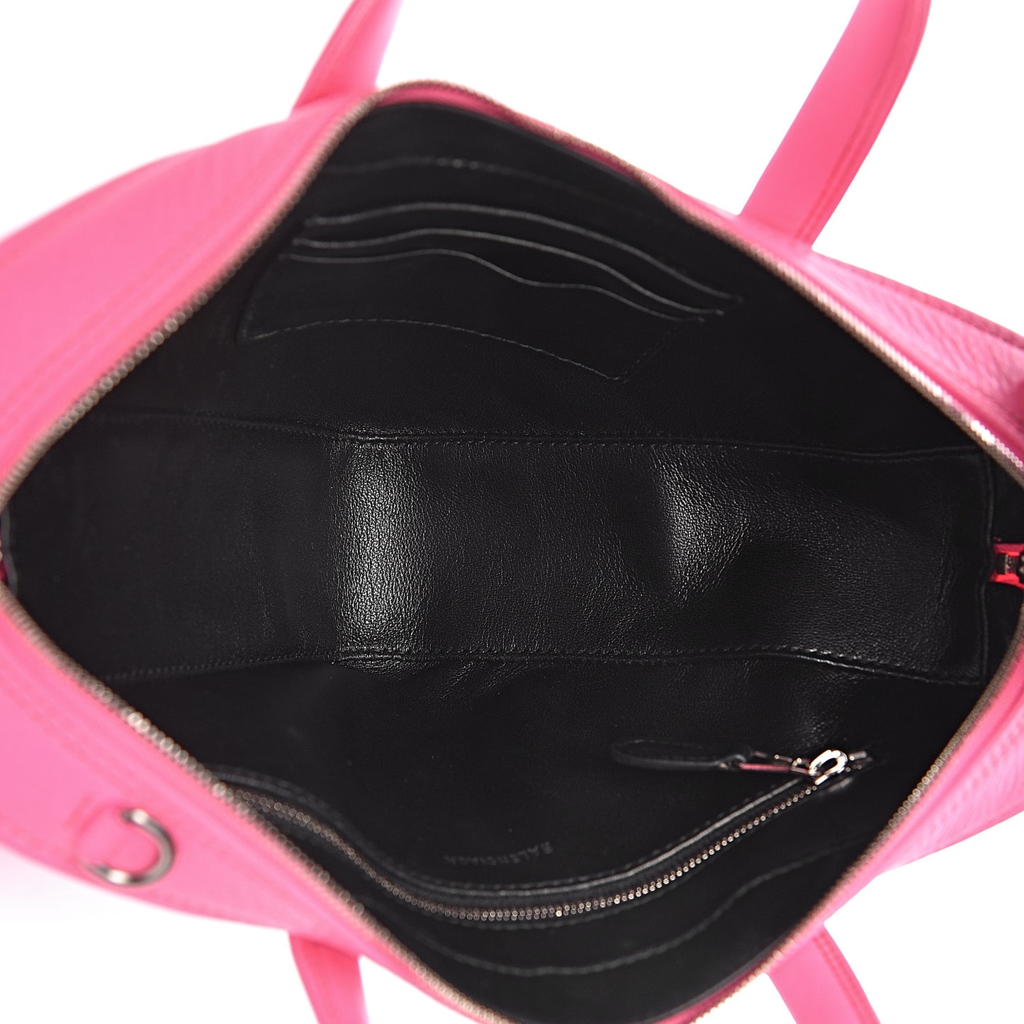 Shiny Day Calfskin XS Triangle Duffle Acid Pink Black