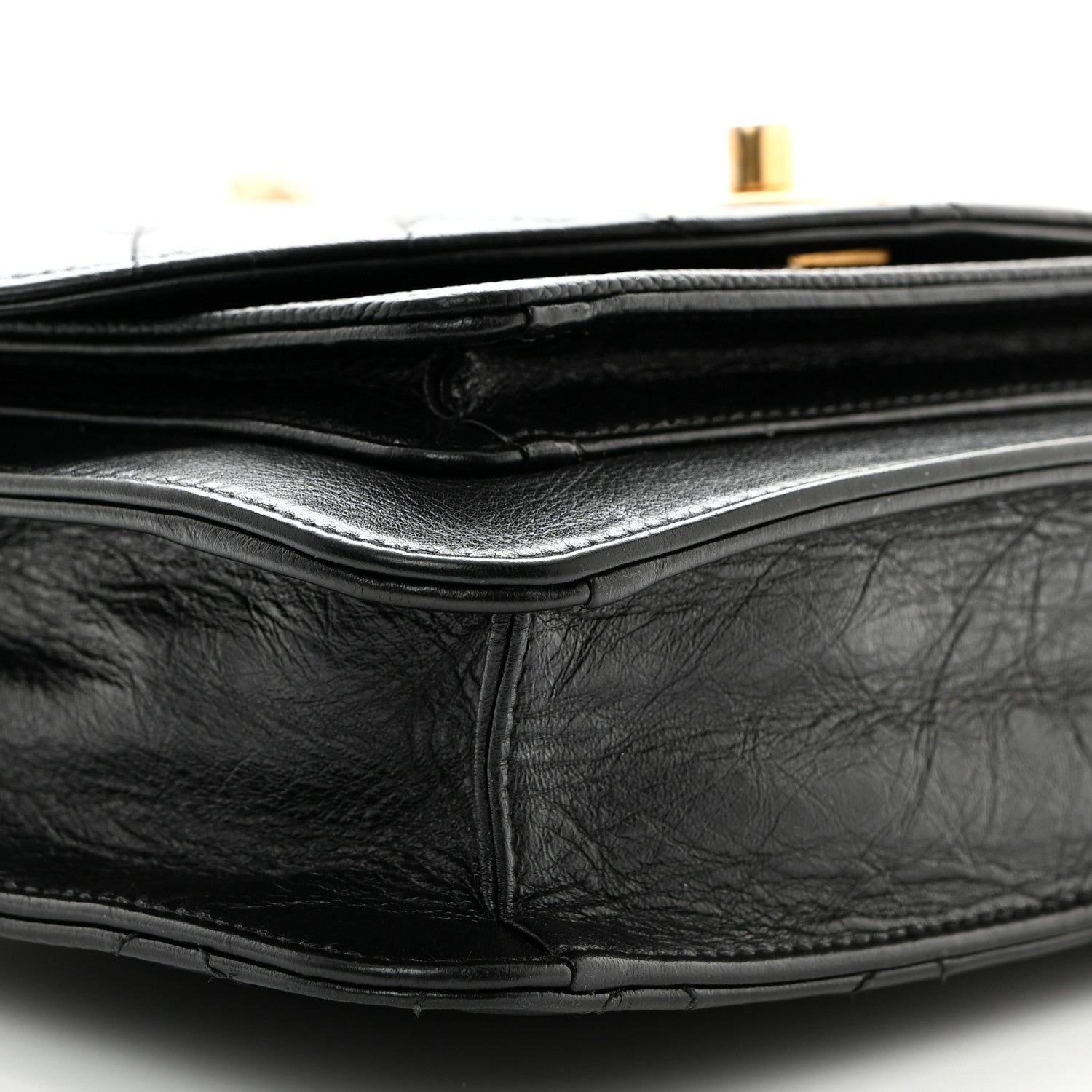 Chanel Calfskin Caviar Quilted Chain Handle Flap Black 9 of 10