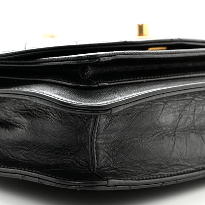 Chanel Calfskin Caviar Quilted Chain Handle Flap Black 9 of 10