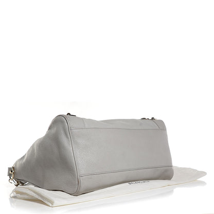 Balenciaga Chevre Gold Metallic Edge Hardware Velo Gris Perle 4 of 12