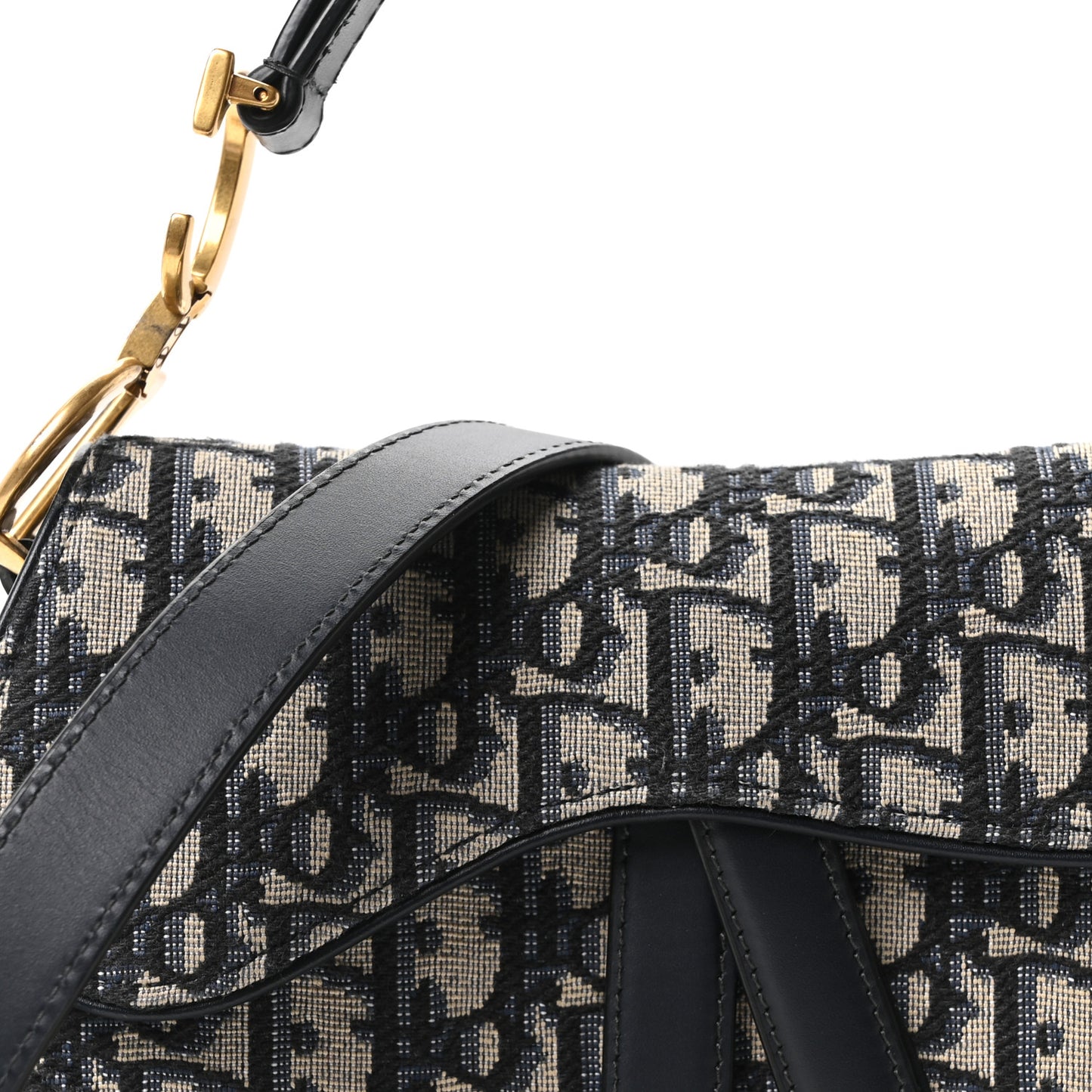 Oblique Mini Saddle Bag With Strap Blue