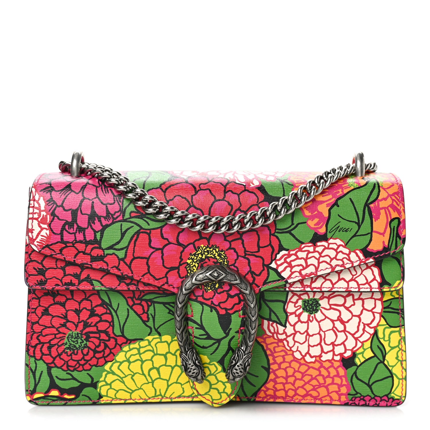 Gucci X KEN SCOTT New Shangai Calfskin Pomponica Print Small Dionysus Shoulder Bag Multicolor 1 of 10