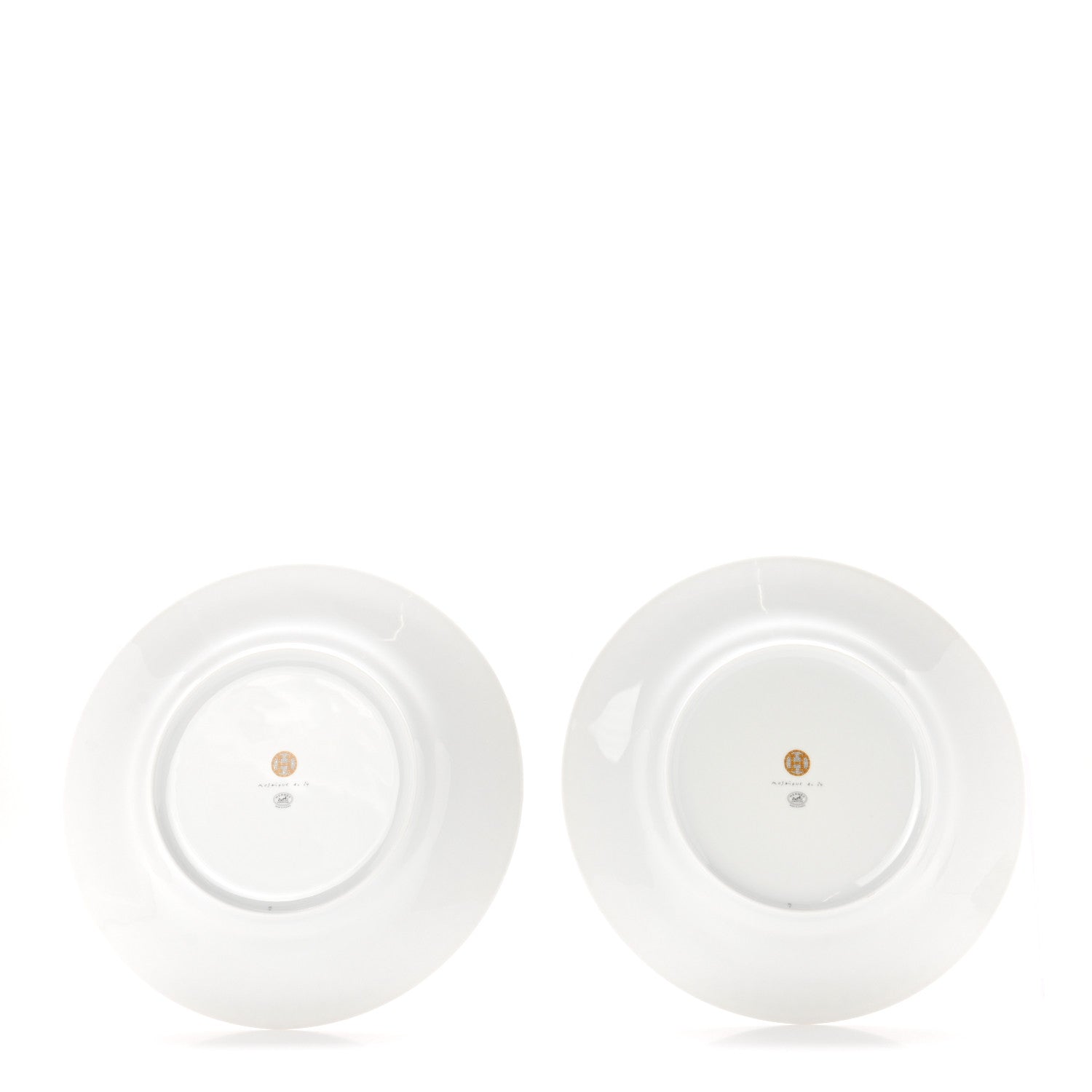 Hermes Porcelain Mosaique Au 24 Gold Dinner Plate Set of 2 2 of 5