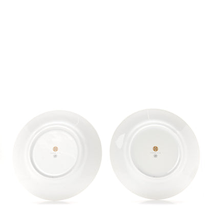 Hermes Porcelain Mosaique Au 24 Gold Dinner Plate Set of 2 2 of 5