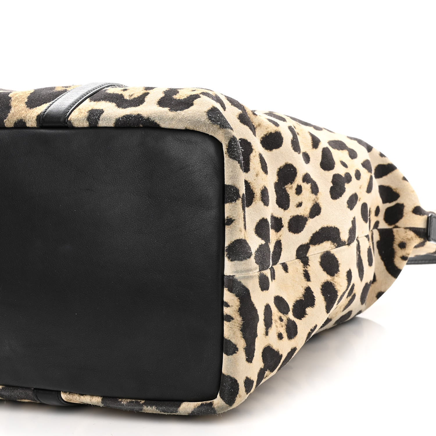 Saint Laurent Suede Leopard Print Camden Shopping Tote 10 of 11