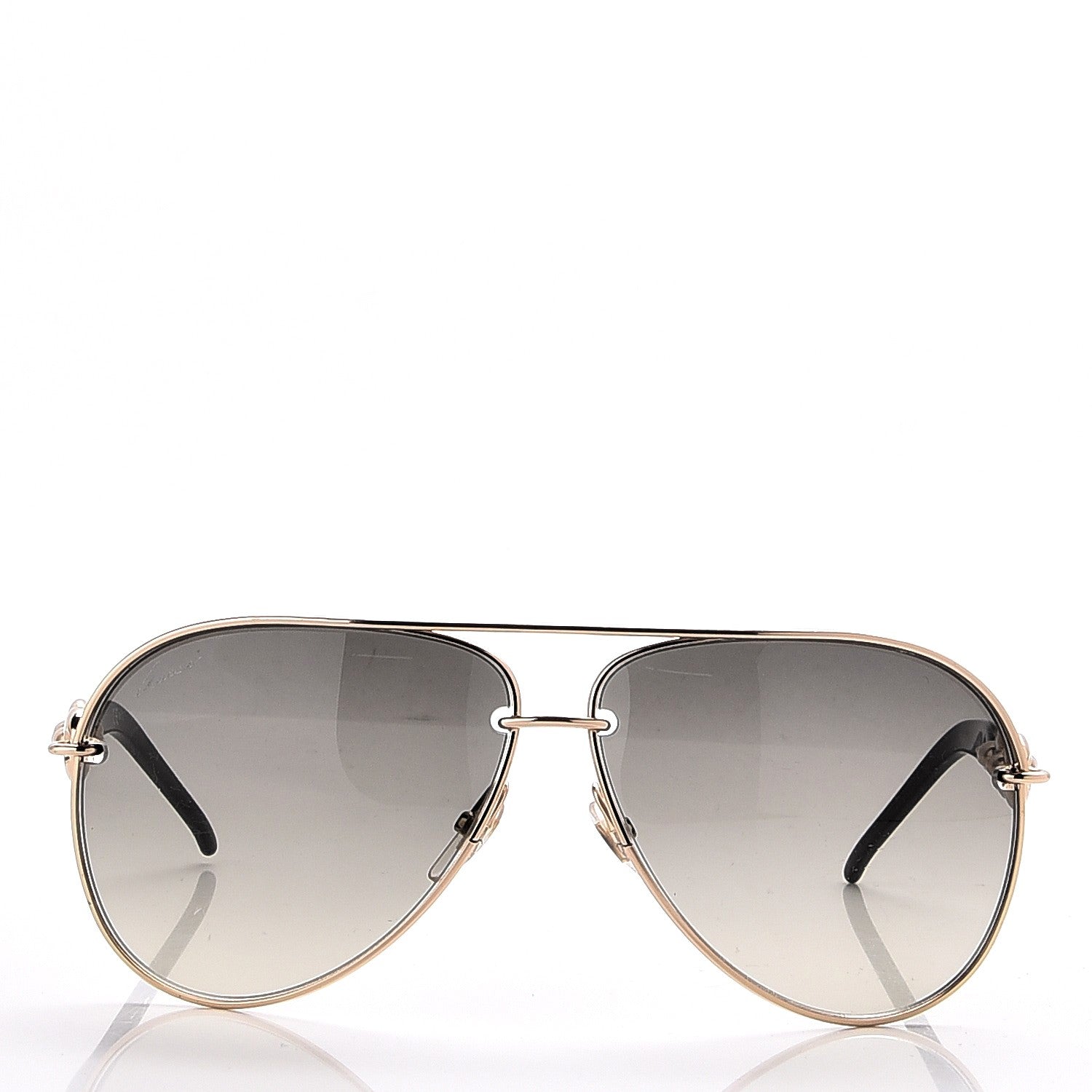 Gucci Marina Chain Aviator Sunglasses GG 4225/S Gold Black 2 of 9