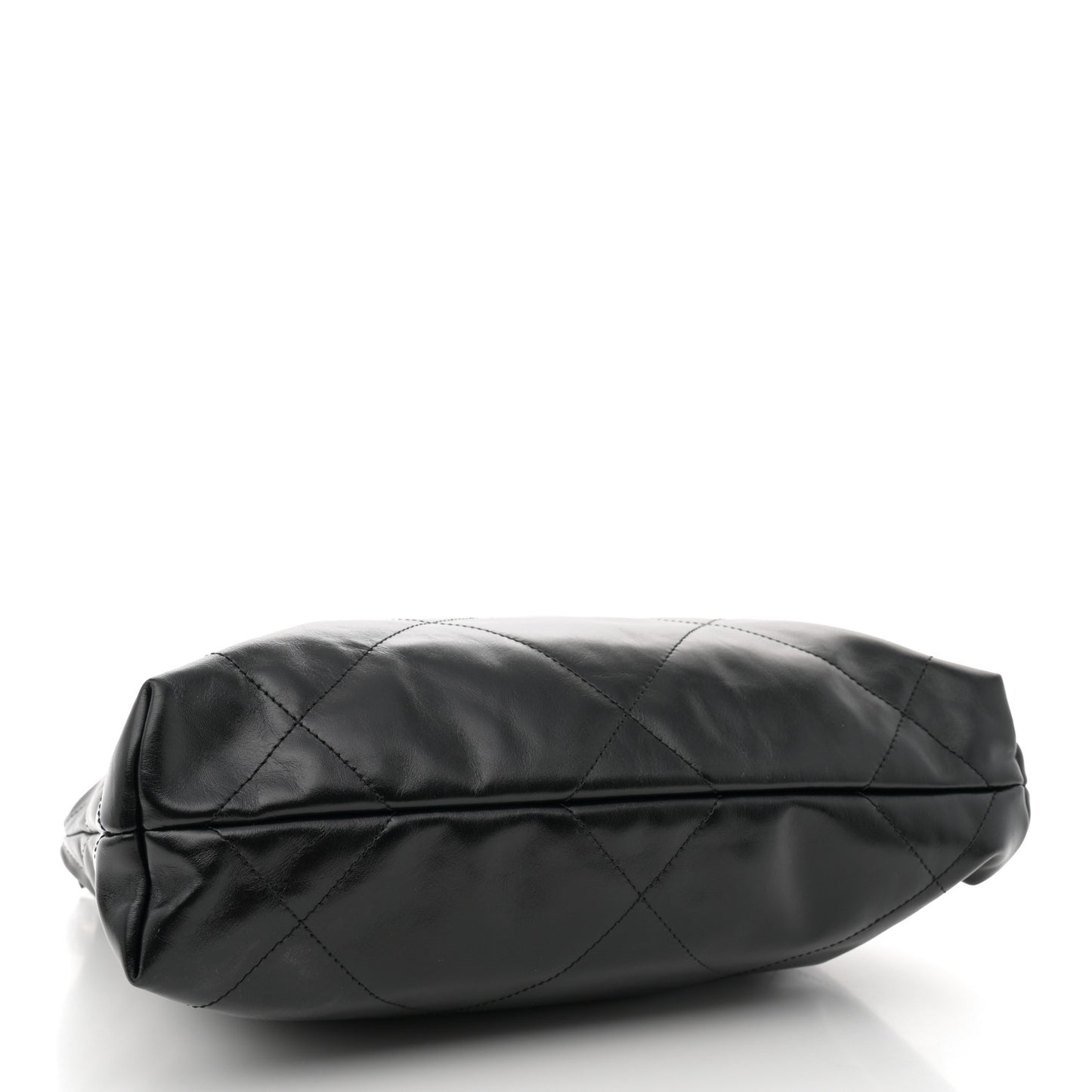 Shiny Calfskin Quilted Small Chanel 22 Black