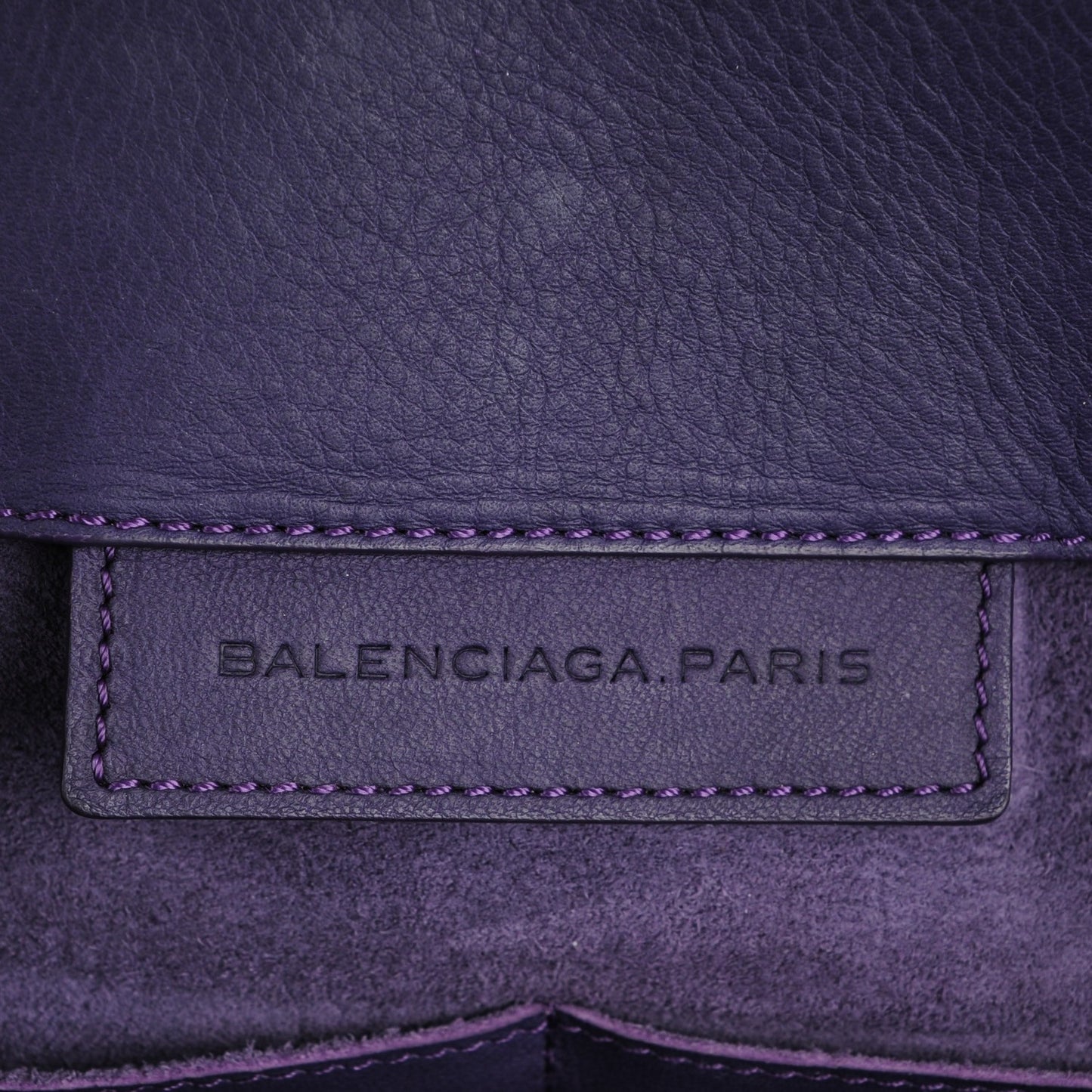 Veau Mini Papier Tote Purple