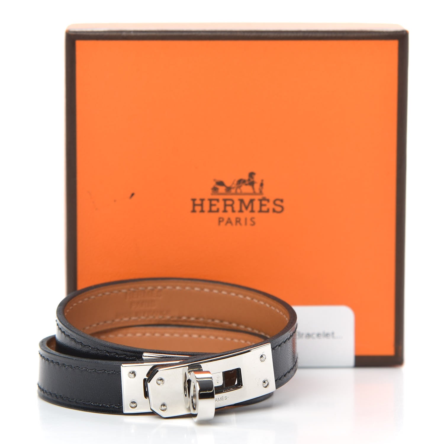 Hermes Box Kelly Double Tour Bracelet T3 Black 6 of 6