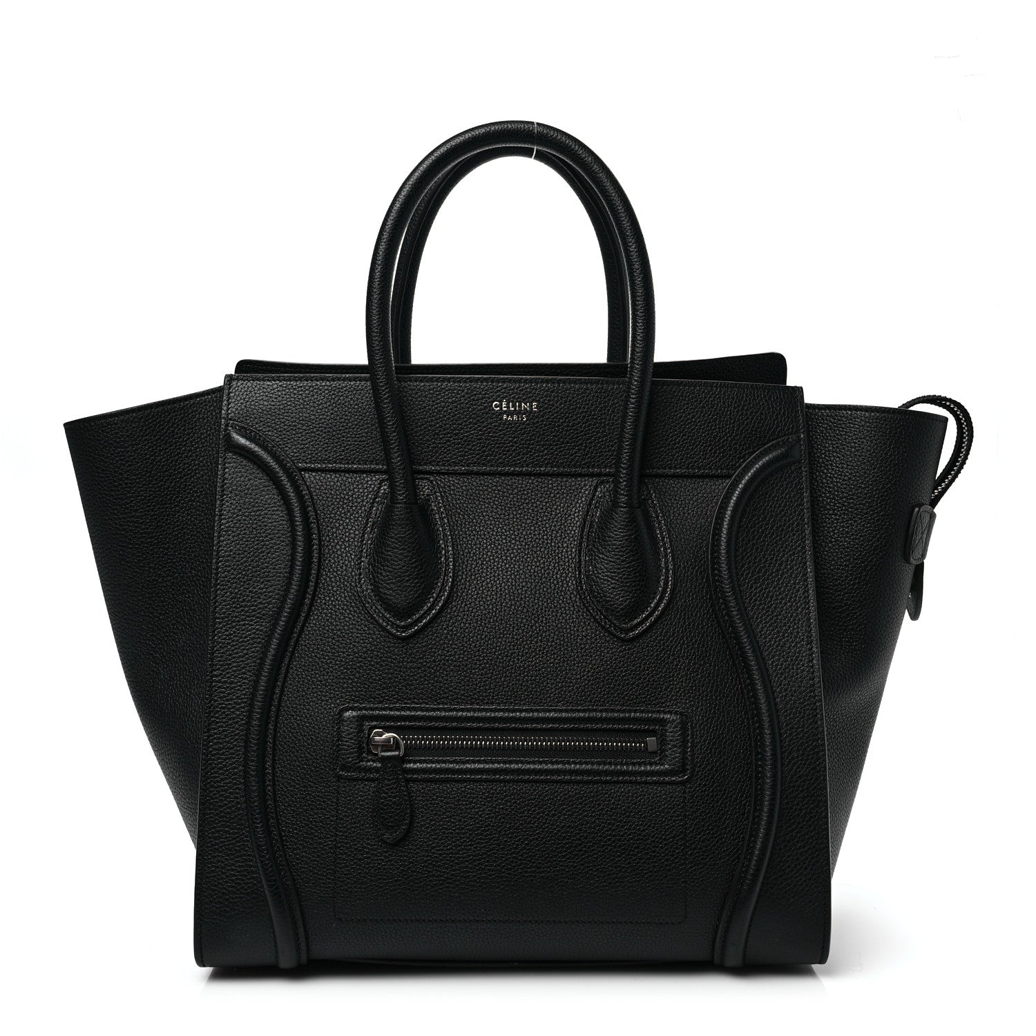 Celine Drummed Calfskin Mini Luggage Black 2 of 17