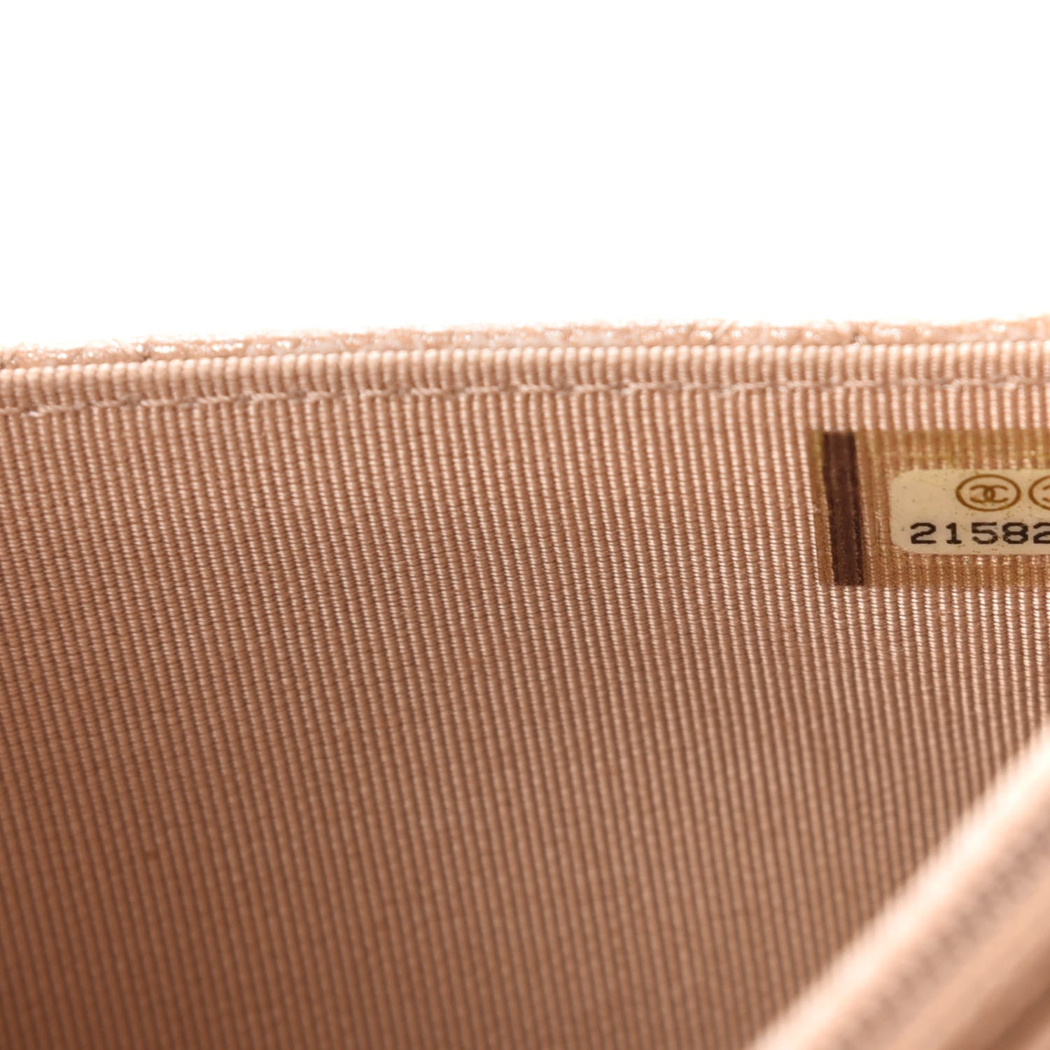 Chanel Pearly Caviar Quilted Wallet On Chain WOC Dark Beige 10 of 11