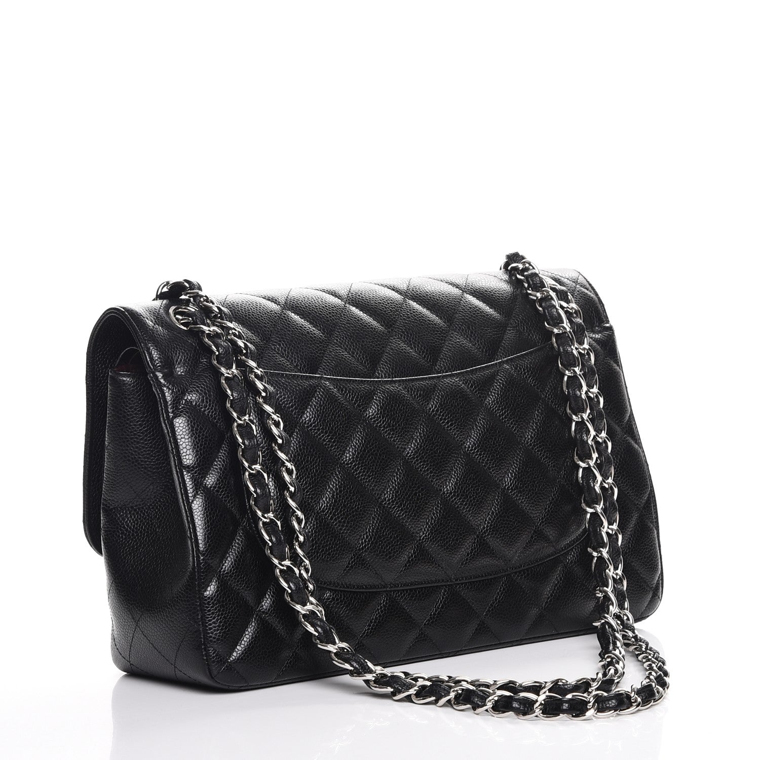 Chanel Caviar Quilted Jumbo Double Flap Black 3 of 8