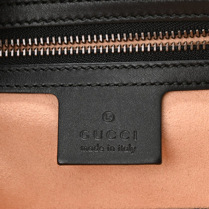 Gucci Calfskin Matelasse GucciGhost Medium GG Marmont Chain Shoulder Bag Black New Acquamarine 7 of 9