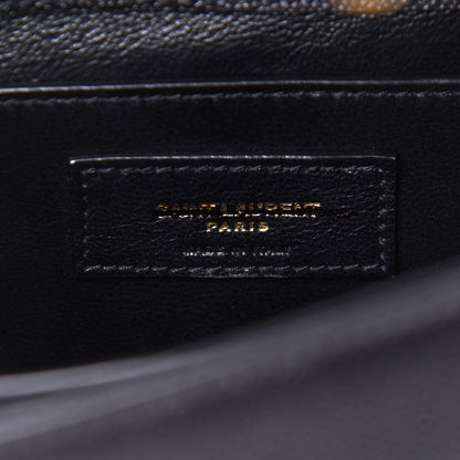 Saint Laurent Grain de Poudre Medium Classic Monogram Cassandra Top Handle Black 6 of 10