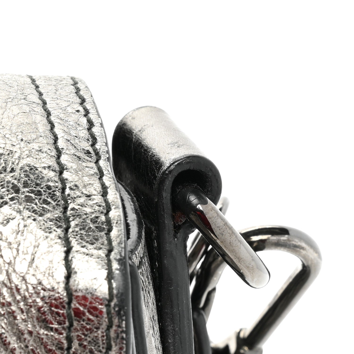 Proenza Schouler Metallic Paper Lambskin Medium PS1 Plus Zip Satchel Gun Metal 18 of 19