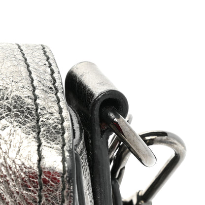 Proenza Schouler Metallic Paper Lambskin Medium PS1 Plus Zip Satchel Gun Metal 18 of 19