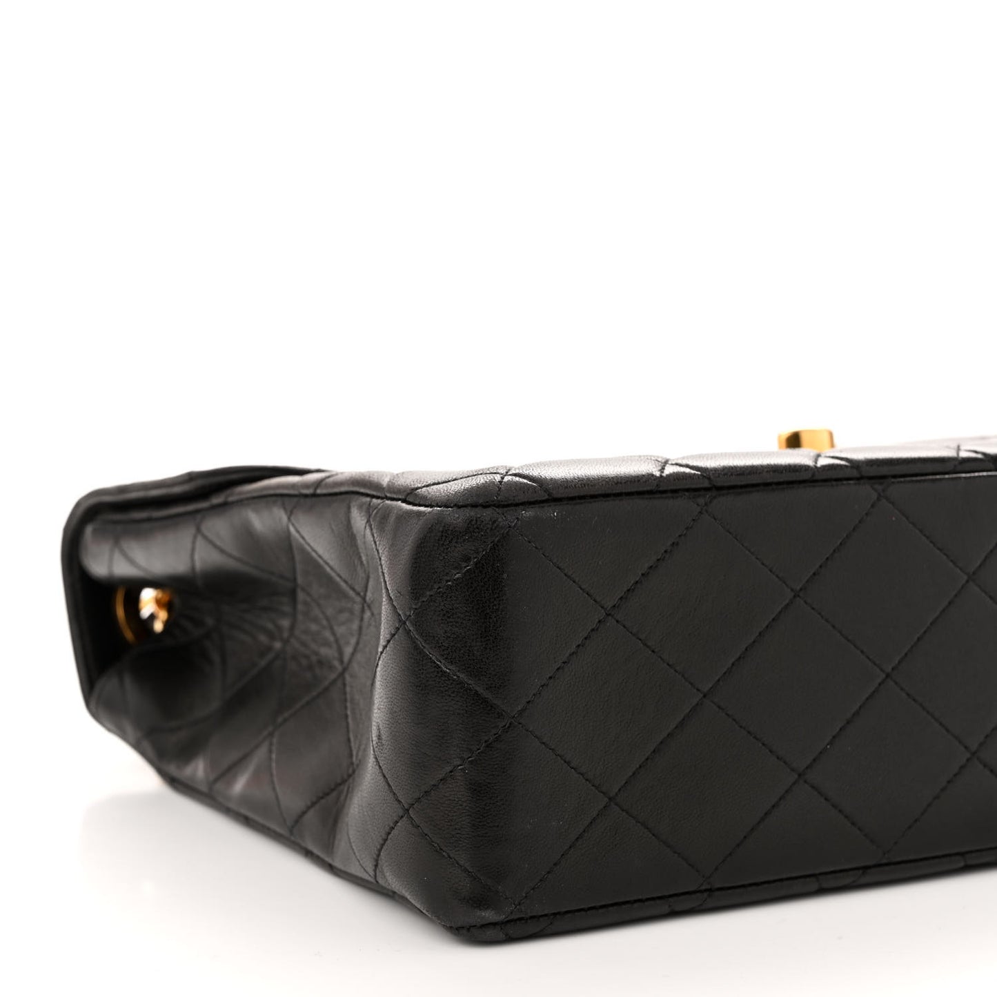 Lambskin Quilted XL Jumbo Single Flap Black