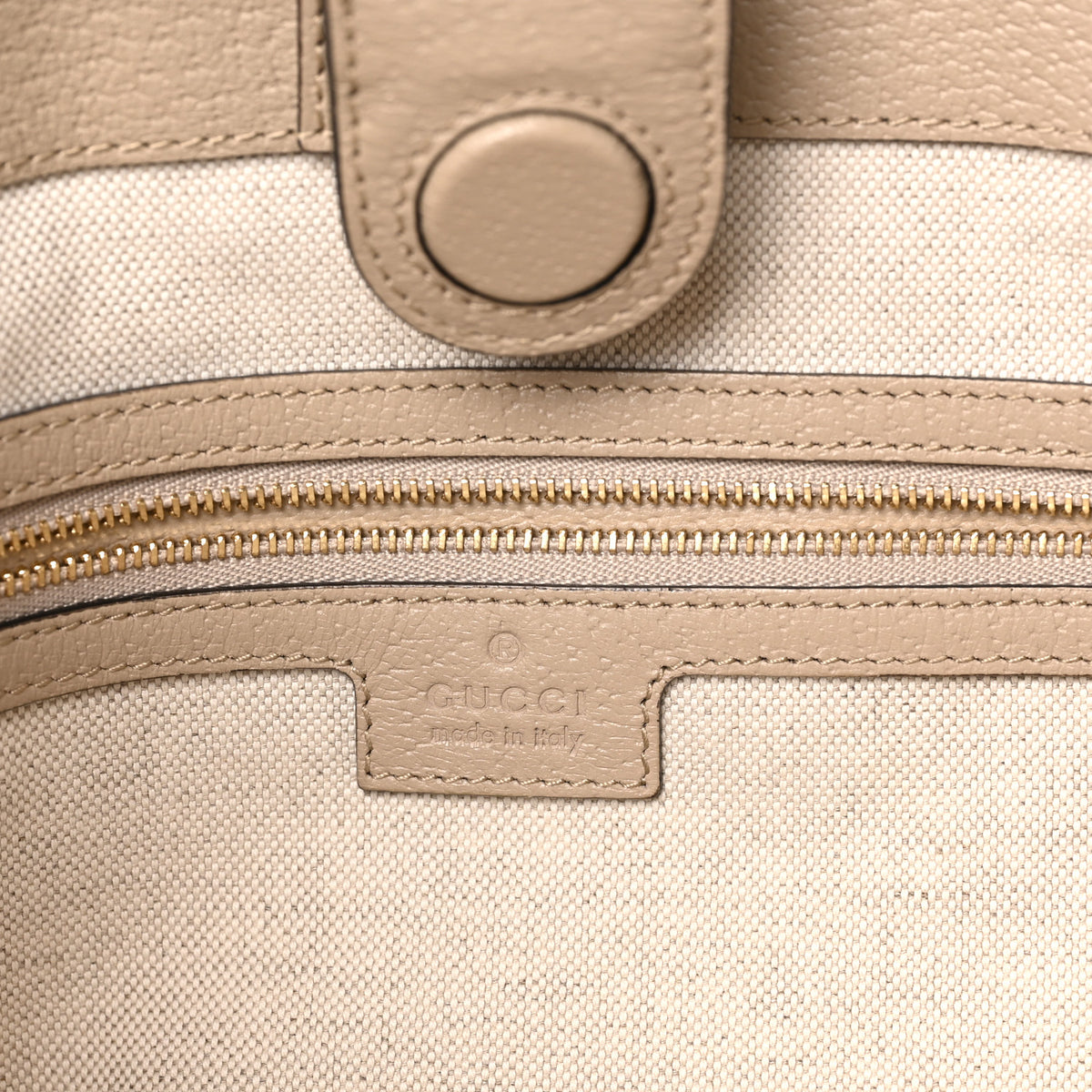 GG Supreme Monogram Textured Dollar Calfskin Web Large Ophidia Shopping Tote Beige Mystic White Oatmeal
