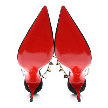 Christian Louboutin Veau Velours Specchio Planet Choc 80 Mule 39 Black 5 of 7