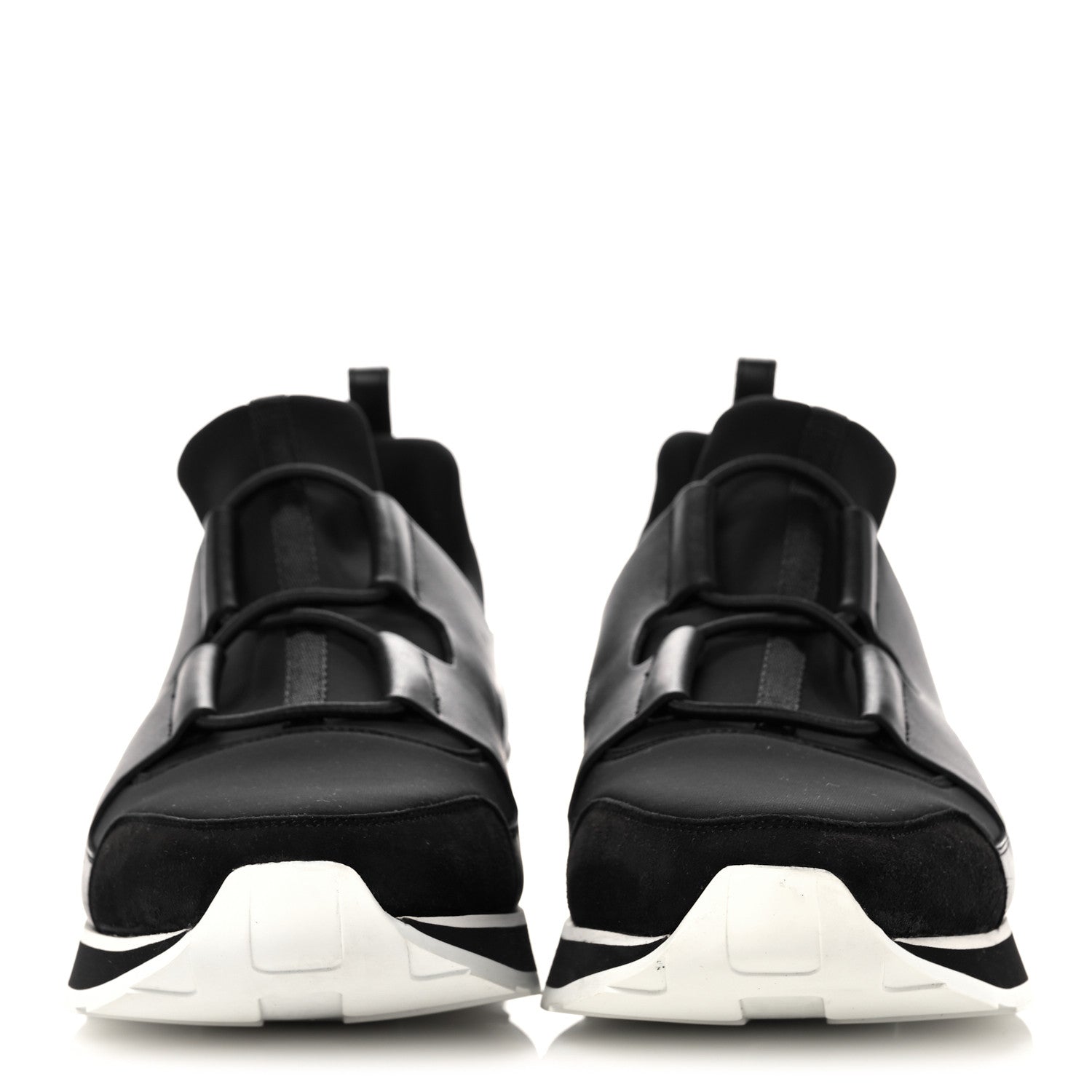 Hermes Technical Canvas Calfskin Goatskin Mens Player Sneakers 41 Black 2 of 10