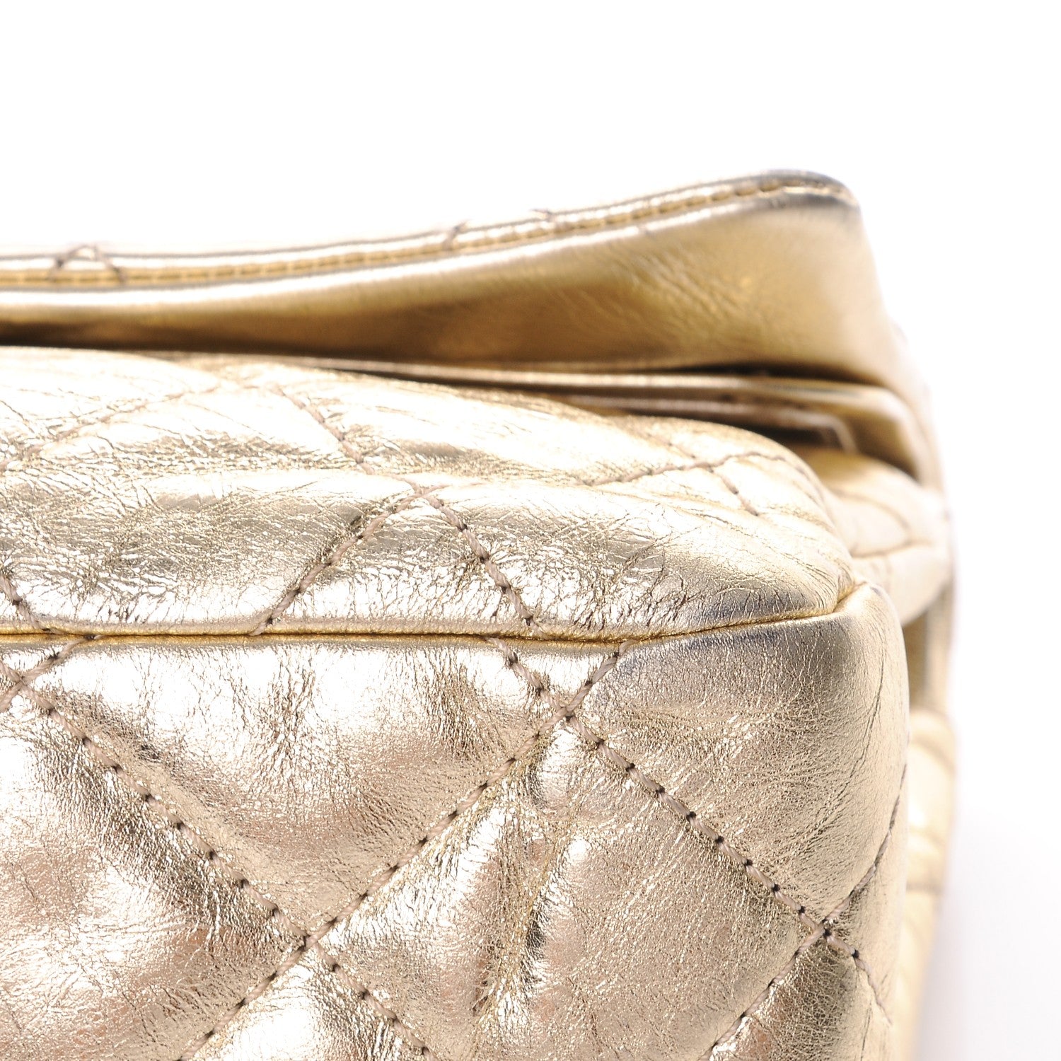 Chanel Metallic Aged Calfskin Quilted 2.55 Reissue 228 Flap Light Gold 13 of 19