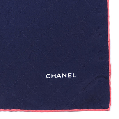 Chanel Silk CC Water Square Scarf Navy 2 of 3