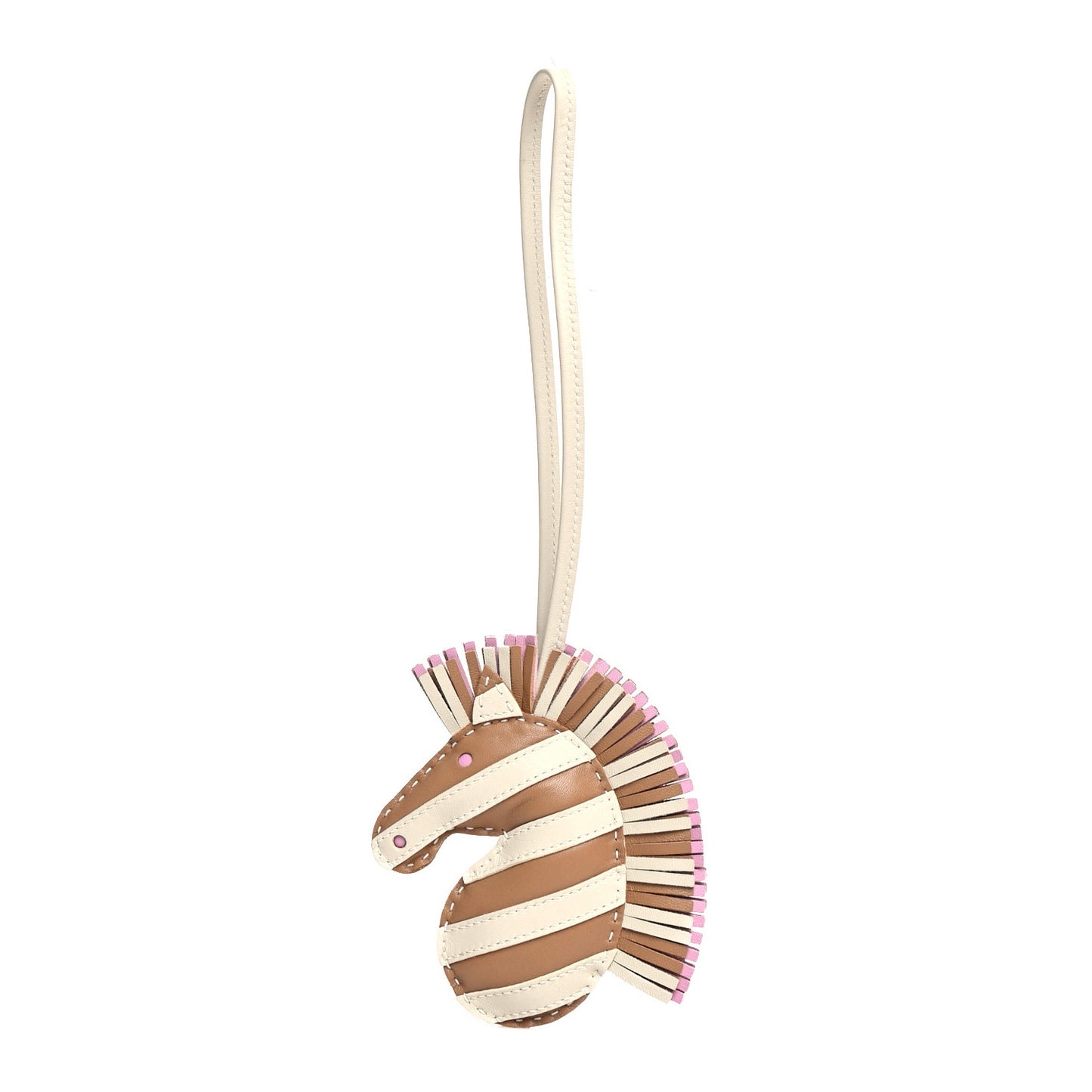 Milo Lambskin Geegee Savannah Bag Charm Craie Sesame Mauve Sylvestre