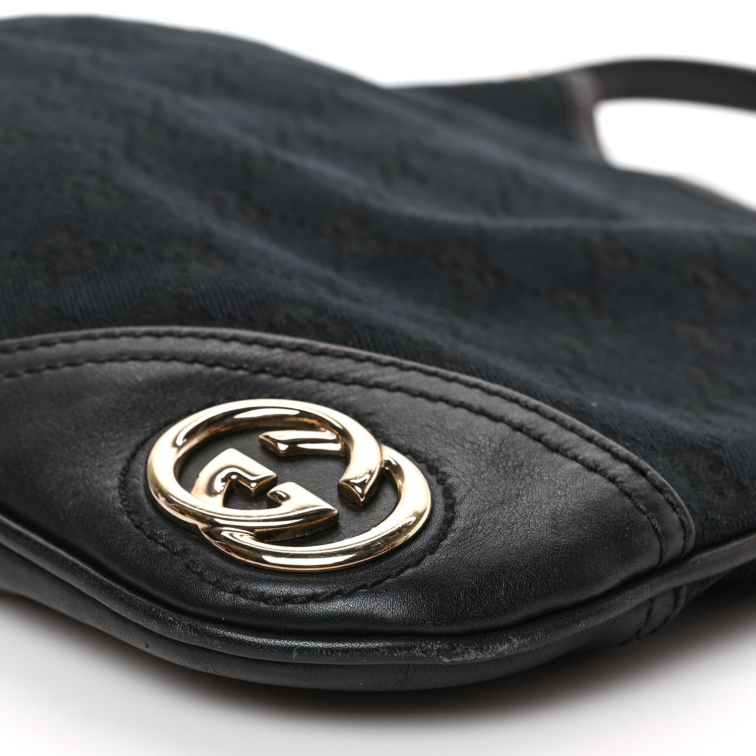 Gucci Monogram Medium New Britt Hobo Black 8 of 9