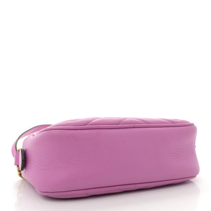 Gucci Calfskin Matelasse Mini GG Marmont Chain Shoulder Bag Candy Mousse 4 of 12