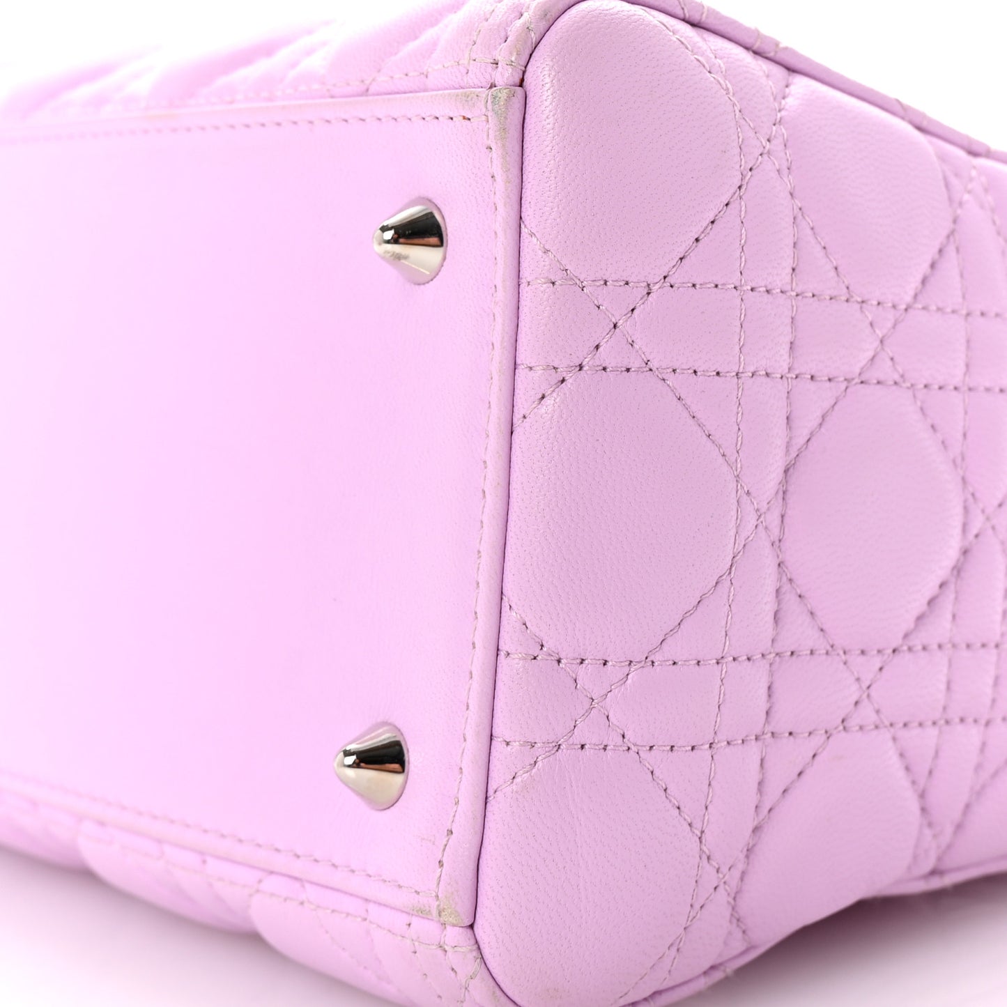 Lambskin Cannage Medium Lady Dior Purple