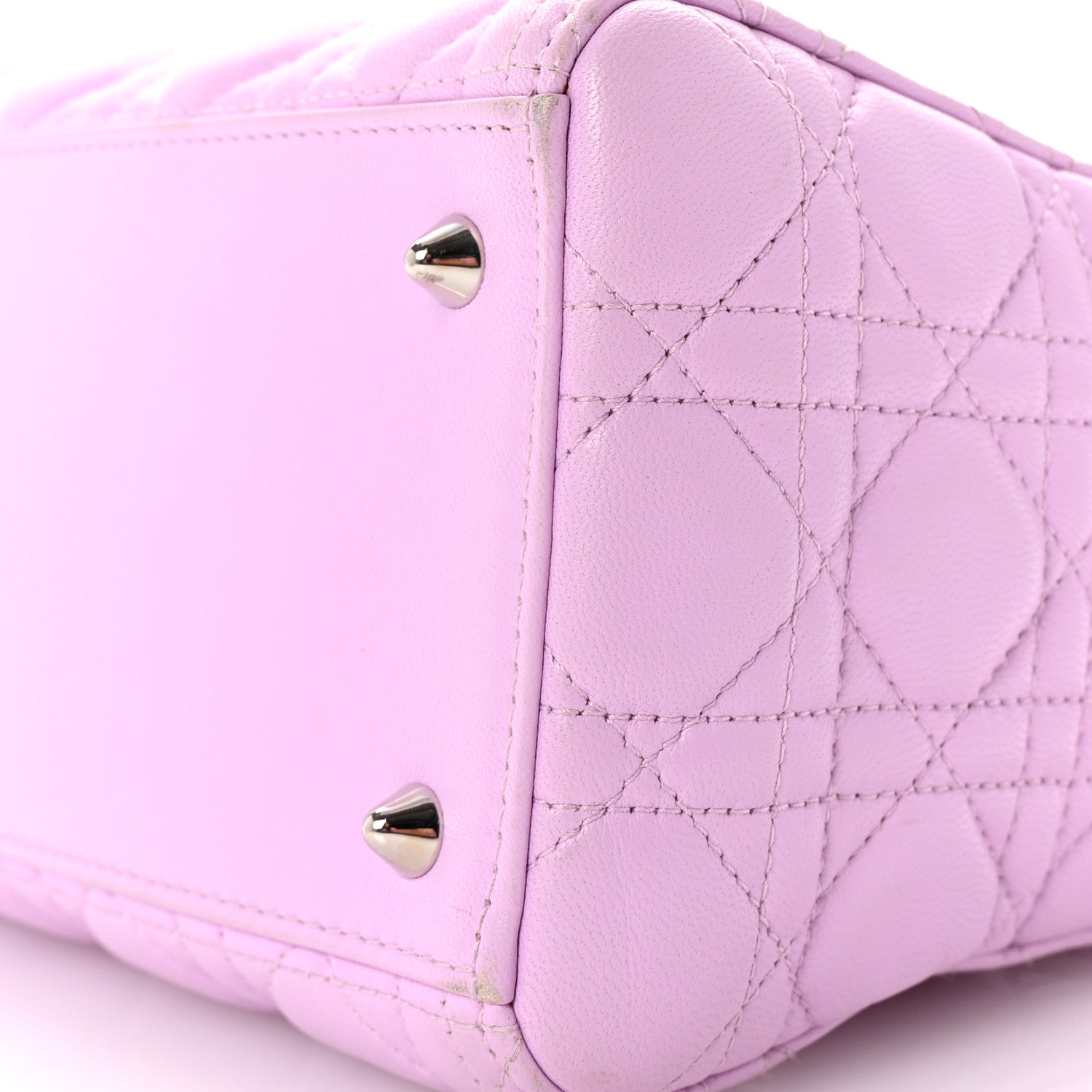 Christian Dior Lambskin Cannage Medium Lady Dior Purple 9 of 9