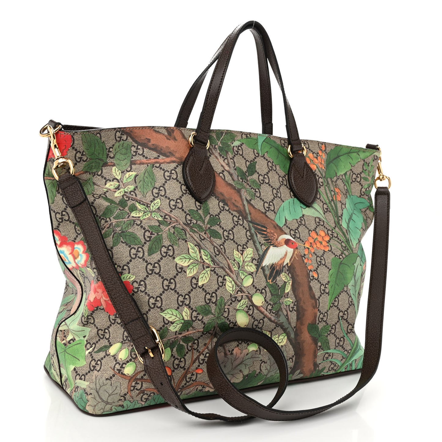 Soft GG Supreme Monogram Tian Medium Crossbody Tote Beige Multicolor New Acero