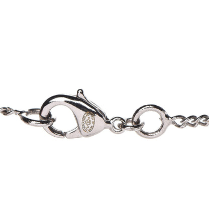 Chanel Swarovski Crystal Camellia CC Necklace Silver 5 of 7