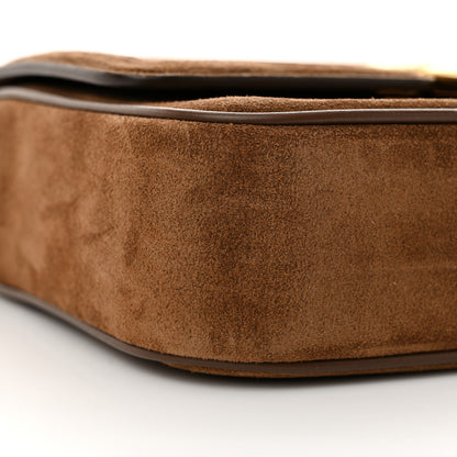 Tom Ford Suede Small Wallis Flap Bag Whisky 8 of 12