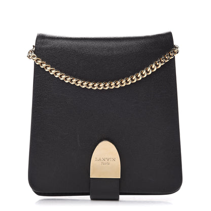 Lanvin Lambskin Discret Chain Shoulder Bag Black 1 of 8