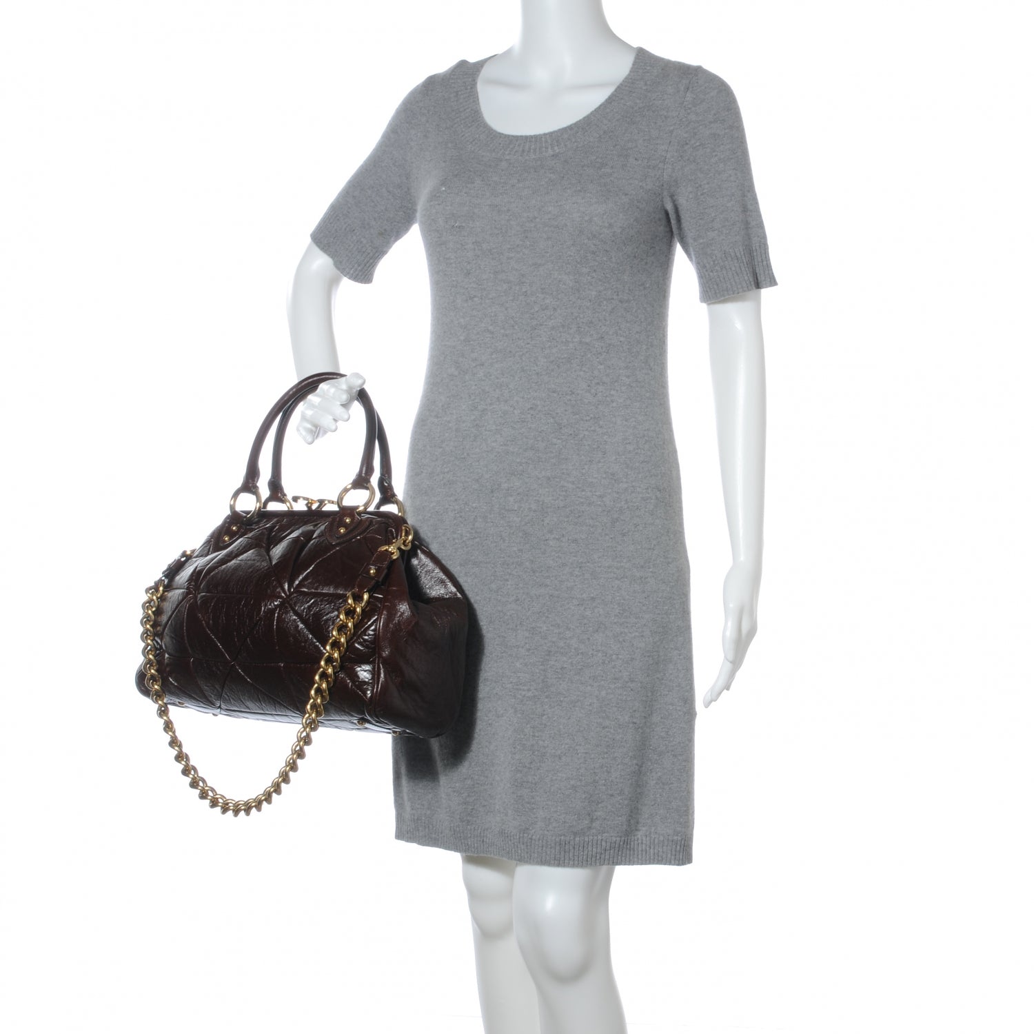 Marc Jacobs Leather Patchwork Stam Chocolate 2 of 7