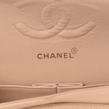 Chanel Lambskin Quilted Medium Double Flap Beige 6 of 15