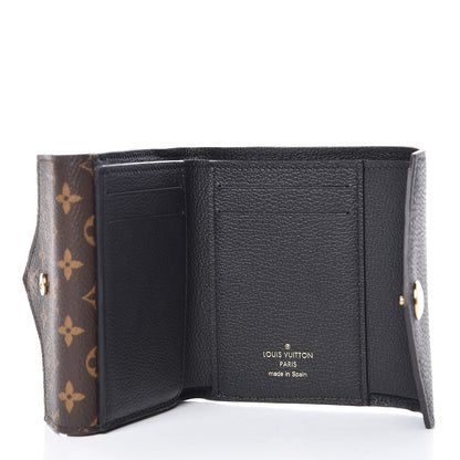 Louis Vuitton Grained Calfskin Monogram Double V Compact Wallet Black 5 of 7