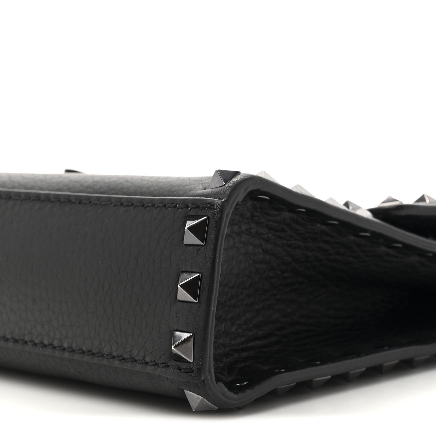 Valentino Garavani Pebbled Calfskin Monochrome Medium Rockstud Flip Lock Crossbody Bag Black 8 of 10