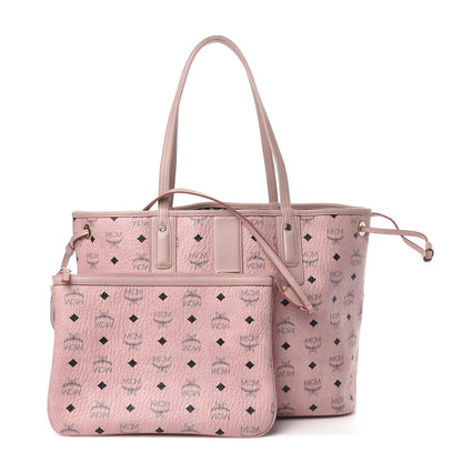 MCM Visetos Medium Liz Reversible Shopper Tote Soft Pink 1 of 16