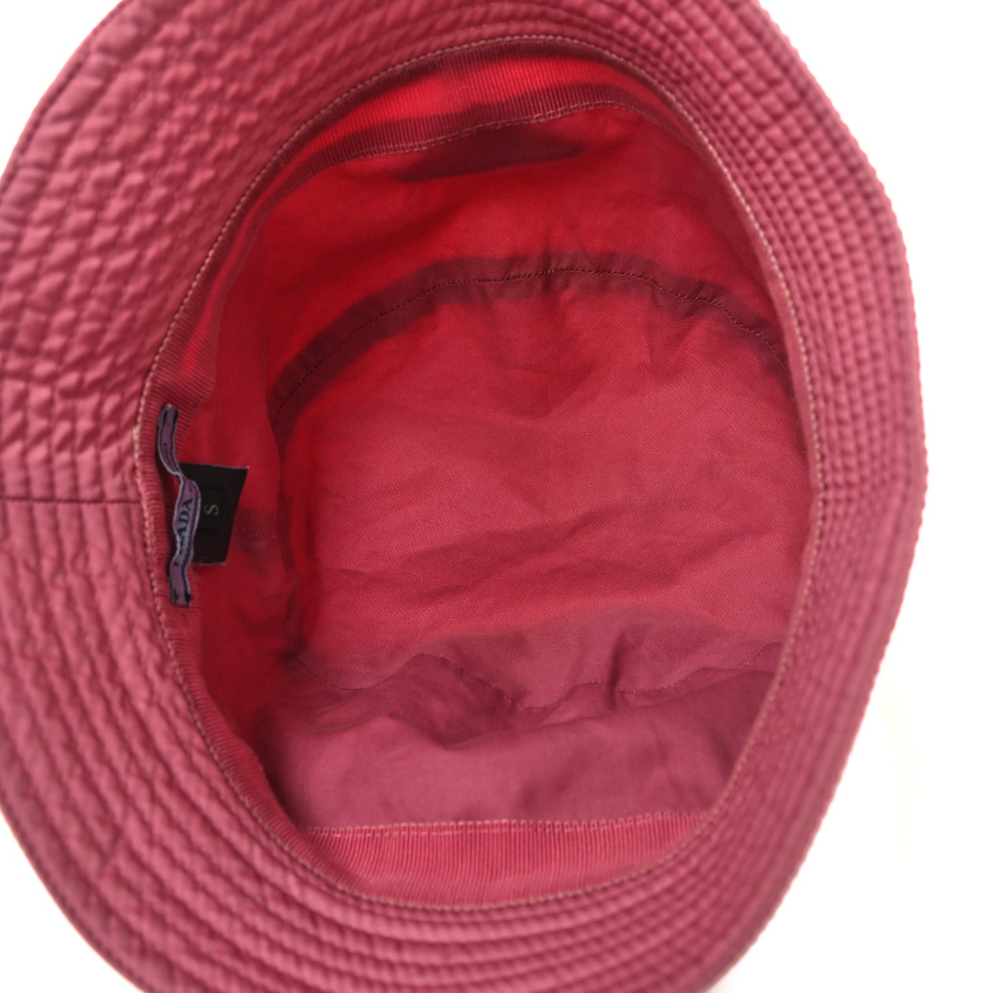 Re-Nylon Metal Triangle Logo Womens Bucket Hat S Rosa