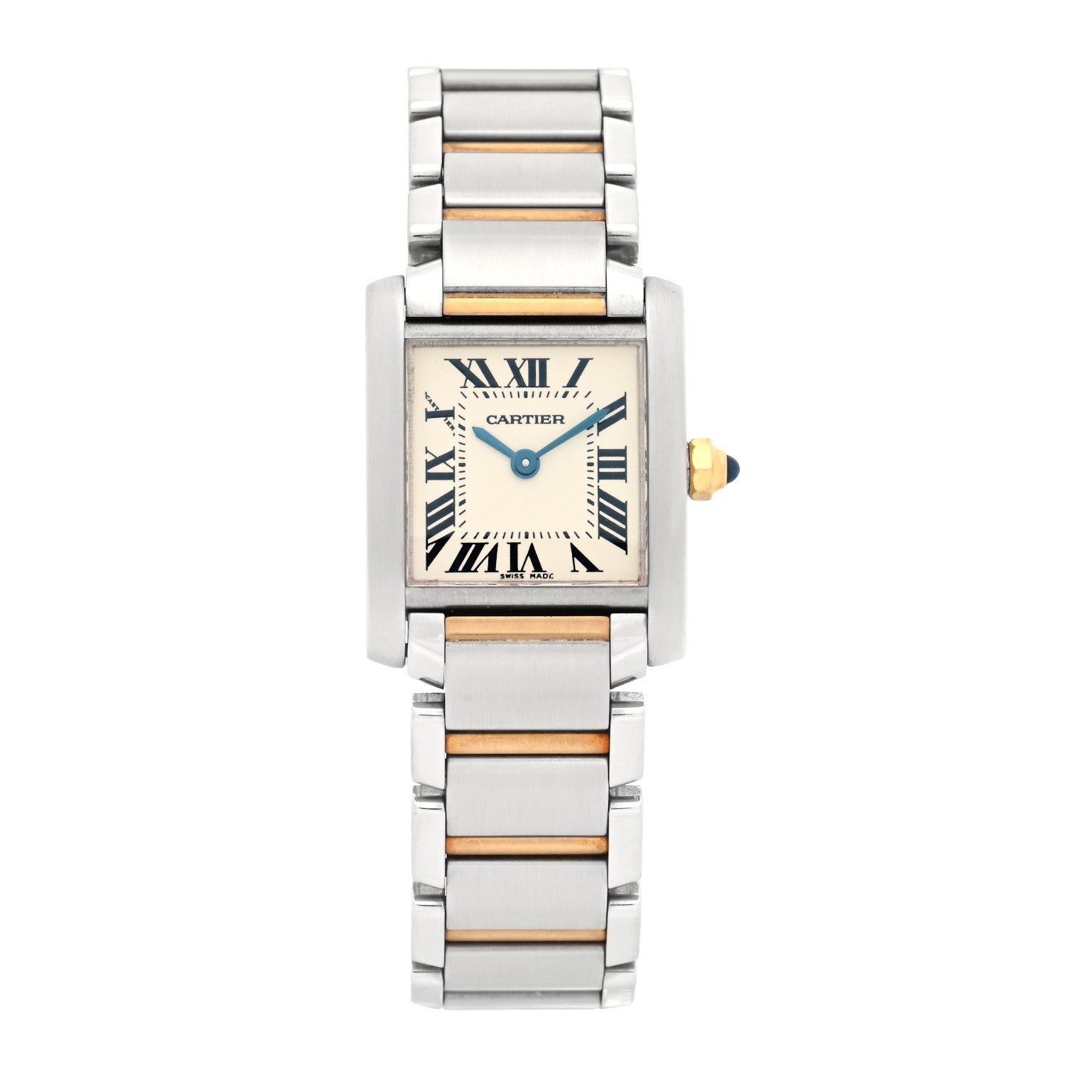 Cartier Stainless Steel 18K Yellow Gold 20mm Tank Francaise Quartz Watch 1 of 10