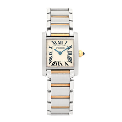 Cartier Stainless Steel 18K Yellow Gold 20mm Tank Francaise Quartz Watch 1 of 10