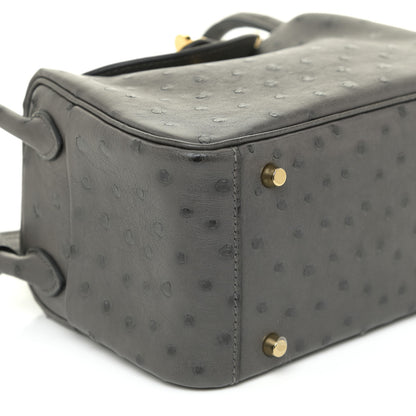 Hermes Ostrich Mini Lindy 20 Graphite 8 of 11