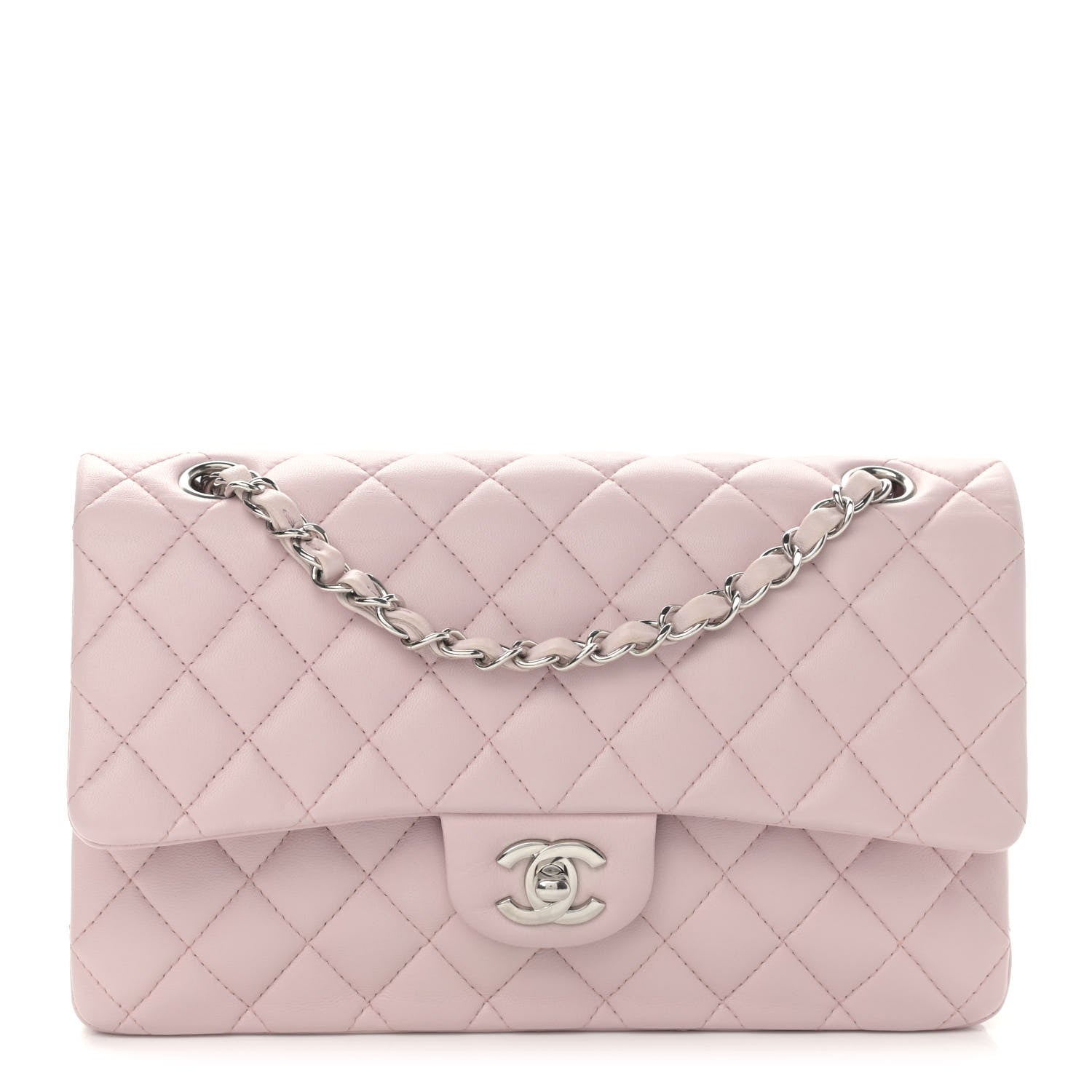 Chanel Lambskin Quilted Medium Double Flap Light Pink 1 of 11