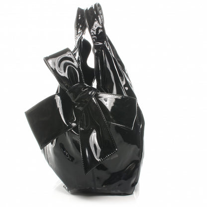 Valentino Garavani Patent Lacca Large Nuage Bow Hobo Black 3 of 8
