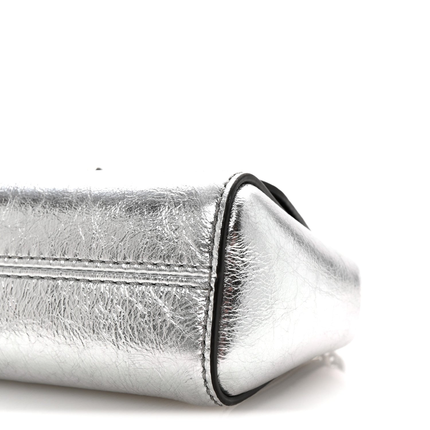 Mulberry Metallic Crinkled Calfskin Mini Lily Silver 8 of 8