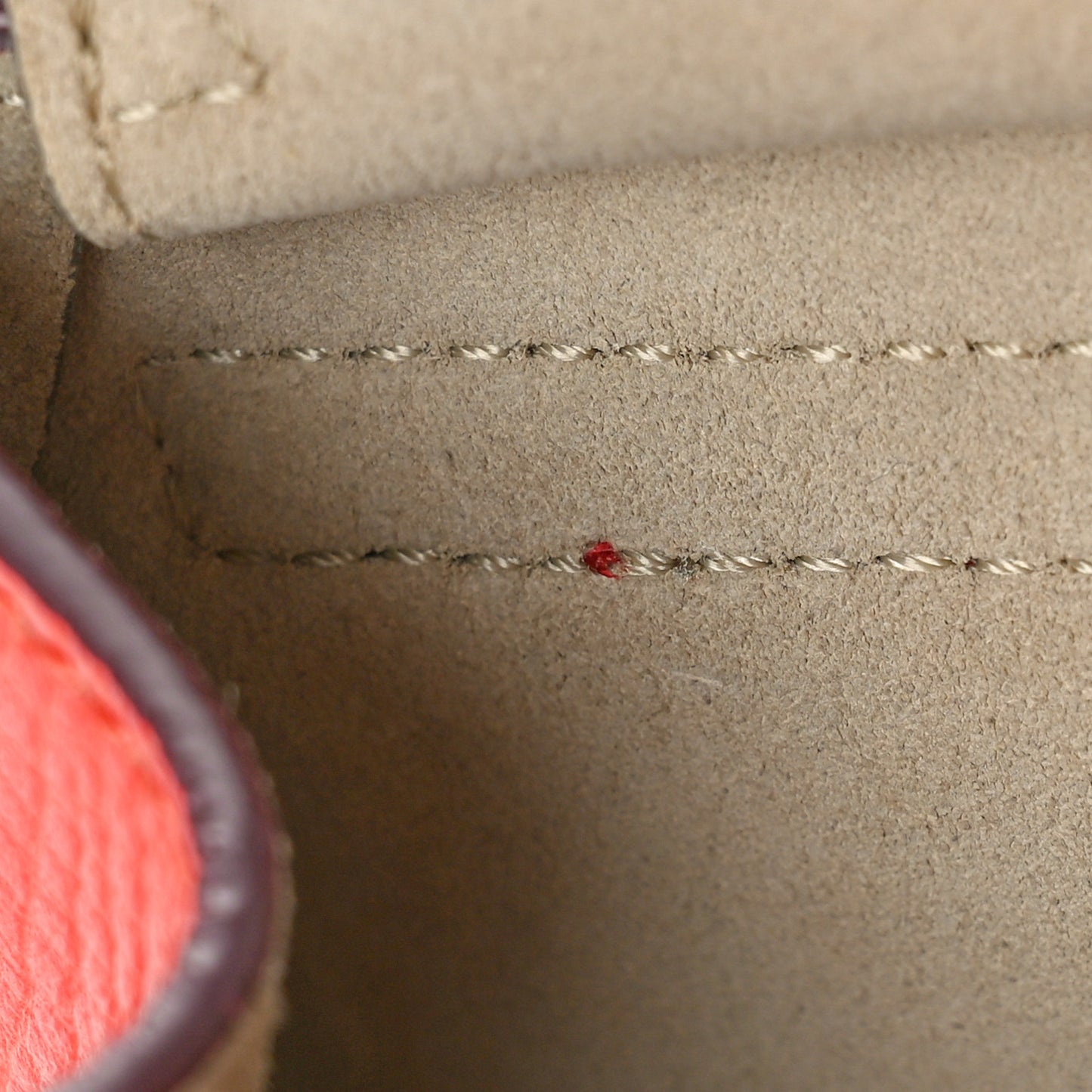 Grained Calfskin Lambskin Mini Drew Shoulder Bag Coral Pop