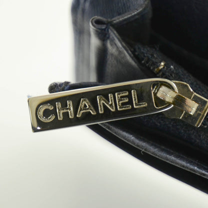 Chanel Metallic Calfskin Quilted Cambon Yen Wallet Blue 7 of 7