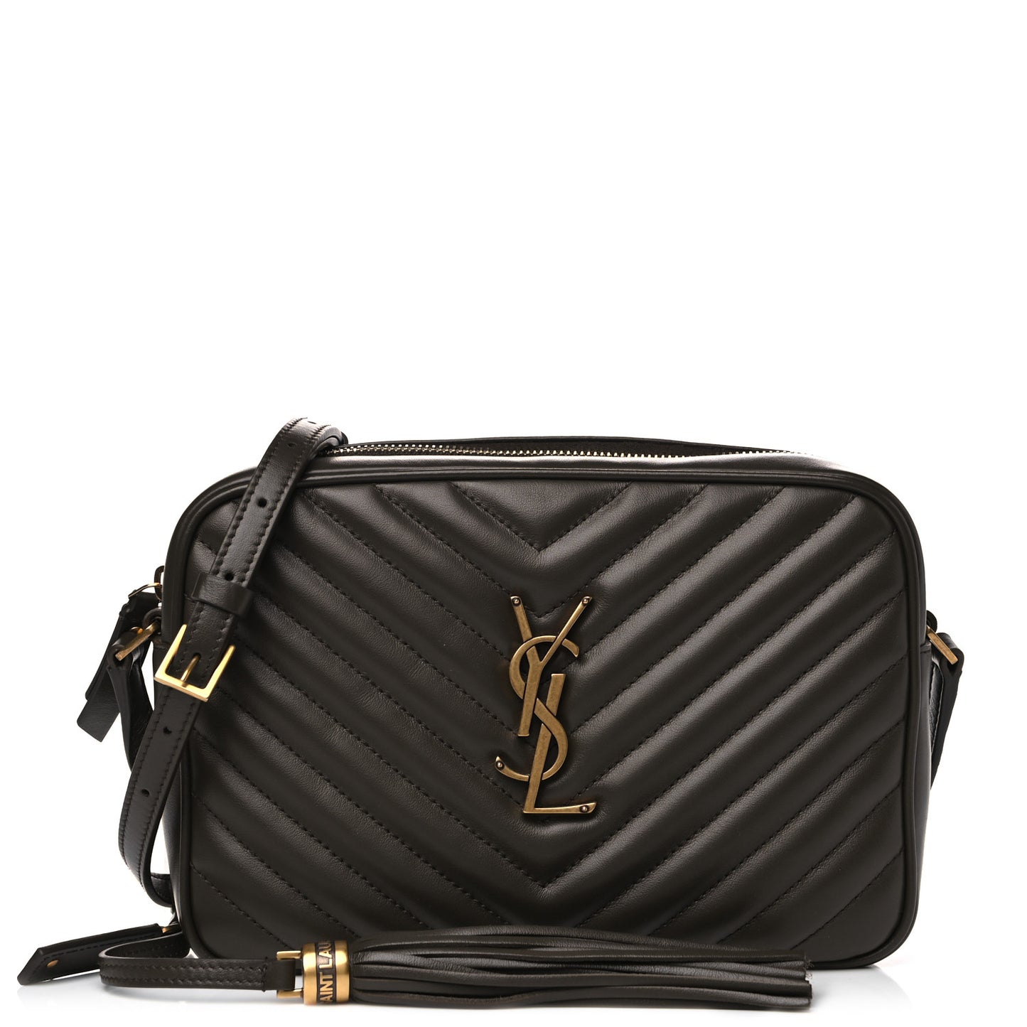 Calfskin Matelasse Monogram Lou Camera Bag Military Green